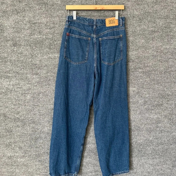 BDG Jeans Womens 28 Crinkle Blue Wash High Rise Loose Straight Leg Casual Denim - Picture 2 of 16